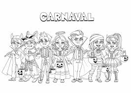 Kleurplaat Carnaval 72 Gratis Carnaval Kleurplaten Voor Kids