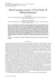 Pdf) Good Language Learner: A Case Study Of Writing Strategies