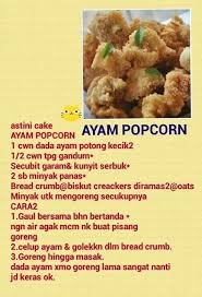 Ayam Popcorn Malaysian Food Savoury Dishes Recipes
