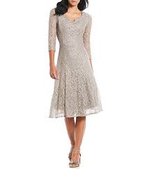Ignite Evenings Sequin Lace A Line Midi Dress Dillard S Dresses Anniversary Dress Mother Of Groom Dresses