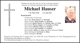 Michael has 2 jobs listed on their profile. Traueranzeigen Von Michael Hauser Mittelbayerische Trauer