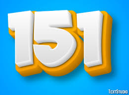 151 Text Effect and Logo Design Number
