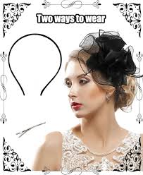 Amazon.com: Kidukso Sombreros de velo de malla para novia, tocados con  diadema y clip para mujer, gorra Derby de Kentucky, boda, fiesta de té,  negro (A