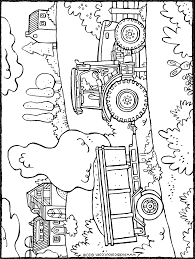 Ausmalbild traktor aus der rubrik bauernhof zum kostenlosen ausdrucken und ausmalen. Traktor Mit Anhanger Kiddicolour