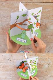 3d Butterfly Life Cycle Craft Easy Peasy And Fun Video Video In 2020 Butterfly Crafts Paper Crafts Butterfly Life Cycle Craft