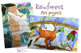 Rainforest Art Lesson Deep Space Sparkle Art Lessons Animal Art Projects 4th Grade Art