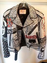White Studded Punk Jacket For Porcelana Punk Jackets Punk Leather Jacket Punk Outfits