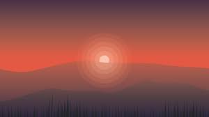 Reddit wallpaper sunset over minimalistic mountains. Orange And Black Mountains Wallpaper Vector Landscape Sunset Mountains Hd Wallpaper Wallpaper Flare