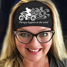 Therapy Happens In The Wind, Salute Back V-Neck Motorcycle Shirt