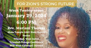 Jan. 29: Rev. Mariam Thomas