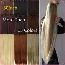 30 بوصة 130 جرام قسط ميجا طويلة 3 4 نصف كامل رئيس الطبيعي مستقيم كليب على هيربيسي الاصطناعية 5 كليب في الشعر التمديد قطعة واحدة pelucas pelo extensiones