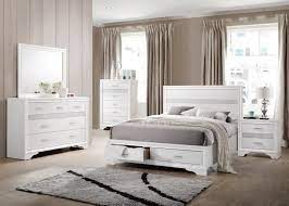 Lowest price of the summer season! Miranda Contemporary White Queen Five Piece Set 205111q S5 Bedroom Sets Price Busters Furniture