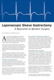 Certain states have laws that require insurance companies to cover weight loss surgery if the patient meets the nih health criteria. Laparoscopic Sleeve Gastrectomy A Newcomer To Bariatric Surgery Obesity Action Coalition