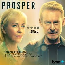 Their kingdom has come. Rebecca Gibney and Richard Roxburgh star in this  acclaimed new series #Prosper, set in the inner sanctum of a megachurch ━ a  collision between faith and ambition threatens
