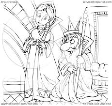 April 28, 2014 by kawarbir. Royalty Free Rf Clipart Illustration Of A Coloring Page Outline Of A Pretty Queen And Evil King By Alex Bannykh 101695