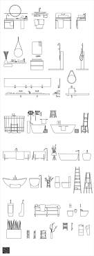 Modern Bathroom Dwg Badezimmereinrichtung Interior Design Skizzen Modernes Badezimmer