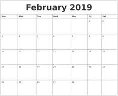 All 2019 calendars are copyrighted by us. 190 Best Free February 2019 Calendar Printable Ideas 2019 Calendar Calendar Printables Monthly Calendar Template