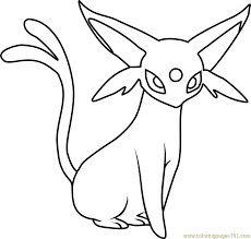 Each printable highlights a word that starts. Espeon Pokemon Coloring Page For Kids Free Pokemon Printable Coloring Pages Online For Kids Coloringpages101 Com Coloring Pages For Kids