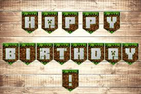Divine Image For Free Printable Minecraft Letters In 2020 Happy Birthday Banner Printable Minecraft Birthday Minecraft Birthday Party