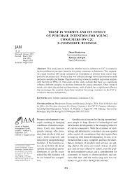 Each obs is a distinct question/answer. Pdf Trust In Website And Its Effect On Purchase Intention For Young Consumers On C2c E Commerce Business