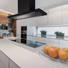 With a kitchen island, you do not have the usual option of installing an exhaust hood against the wall, with the odors and smoke drawn straight out of a vent in the wall and safely away. Island Range Hood La 90 Linea Isl Luxair Cooker Hoods Kitchen Extractors With Built In Lighting Black