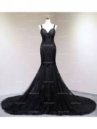 Gothic Black And Blue Wedding Dresses Black Gothic Beading Mermaid Gorgeous Wedding Dress Devilnight Co Uk Gothicwedding Go Gothic Wedding Dress Black Wedding Dress Gothic Black Wedding Dresses