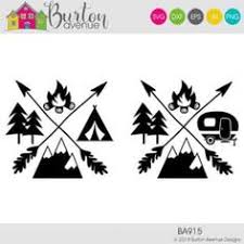 Camping Icons With Arrows Svg File Burton Avenue Svg Cricut Svg File