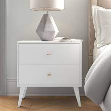 Two full sized drawers provide ample room for all your bedside necessities and the open shelf is perfect for anything you need easy. White Nightstands You Ll Love In 2021 Wayfair