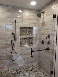 It is placed in a vacation rental in gora kadan in japan. Lodge Bathroom With River Rock And Agate Mix Shower Floor Shower Remodel Master Bathroom Shower Bathrooms Remodel