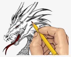 Woah, cool, i drew a bad version of this and i might upload it! Drawn Dragon Cool Dragon Drawing In Pencil Png Image Transparent Png Free Download On Seekpng