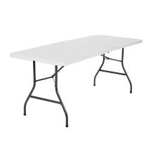 Cosco 6 Foot Centerfold Folding Table White Walmart Com Folding Table Cosco Table
