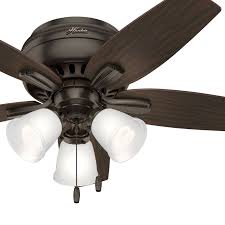Westinghouse lighting carolina 52 oil therefore, this flush mount fan is suitable for large rooms. Hunter Fan 42 In Flush Mount Ceiling Fan With 3 Lights Premier Bronze For Sale Online Ebay