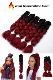 Ombre Black And Burgundy Braids 20 99 Black Burgundy 5pcs Lot 100g Pc Kanekalon Fiber Jiameisi Two Tone Ombre Jumbo Bra Braid In Hair Extensions Braided Hairstyles African Braids Hairstyles