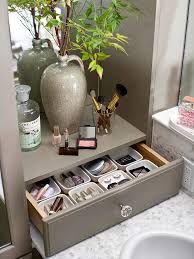 The white tiles match the tiled walls and keep the space feeling light and bright. 15 Minute Bathroom Organization Tips Better Homes Gardens