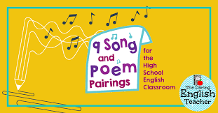 Nature's gift to me lying on my bed holding music to my ear. 9 Song And Poem Pairings For The High School English Classroom The Daring English Teacher