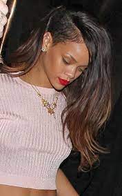 Rihanna Side Shave Shaved Side Hairstyles Half Shaved Hair Shaved Hair