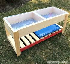 Diy Sand And Water Play Table Diy Outdoor Toys Kids Sand Table Kids Outdoor Play