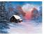 Log Cabin Acrylic Painting