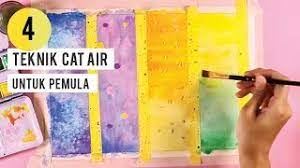 #watercolor #painting #basicwatercolor #catair hallo! Diy Pembatas Buku Teknik Cat Air Untuk Pemula Youtube