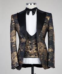 Shop mens clothing for sale online at mensusa. Royal Gold Jacquard Tuxedo Sallieu Barrie Bespoke