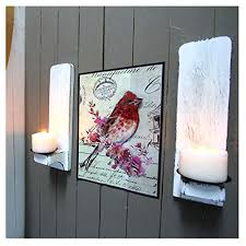 Affordable lamps carries an array of elegant and beautiful candle wall sconces. Cinmin Rustic Wood Candle Wall Sconce Adams Antique White 2 Pricepulse
