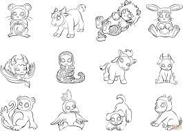 Free the chinese zodiac coloring page printable. Cute Chinese Zodiac Coloring Pages Novocom Top