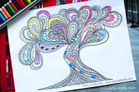 Print and color valentine's day pdf coloring heart coloring pages tree coloring page mandala coloring pages printable coloring pages. Arty Crafty Kids Coloring Page Valentines Love Tree Beautiful Valentines Tree Of Love Coloring Page For Adults Filled With Detailed Flowing Hearts Arty Crafty Kids