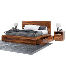 The headboard has a slatted design that adds a touch of farmhouse style to this sleek frame. Brocton Rustic Solid Wood Low Height Storage Platform Bed In 2021 Platform Bed With Storage Platform Bed Storage Platform Bed