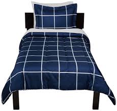 The comforter and matching shams (1 in twin/twinxl) sport a plaid print in a modern color palette of navy and taupe for a casual update. Pin On College Bedding For Guys