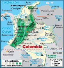 Colombia is bordered to the east by venezuela and brazil; Colombia Places And Things