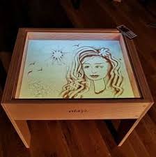 Sand Glass Drawing At Our Art Light Activity Table Sand Drawing Light Art Game Art