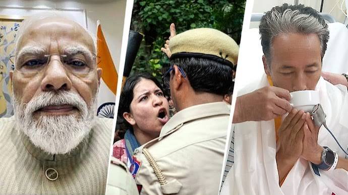CJP Jantar Mantar: Govt move to quell student protest with Modi video as Wangchuk ends fast - India Today