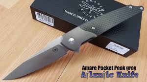 Amare Pocket Peak Linerlock Gray Carbon Fiber 14c28n Sandvik Folding Knife 201803 Youtube