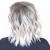 Platinum Shoulder Length Ice Blonde Hair